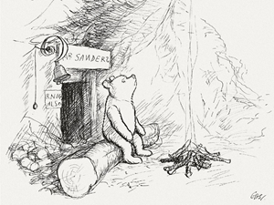 [Winnie The Pooh, E. H. Shepard, 1926, Pen and Ink]